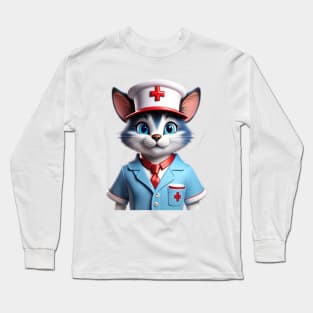 The Purr-fect Nurse Cat Long Sleeve T-Shirt